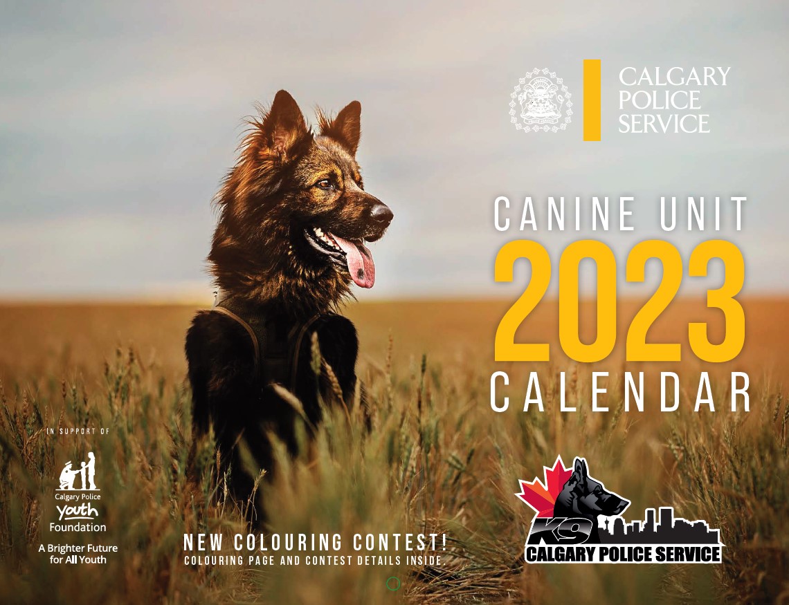 2023 Canine Unit Calendar Front Cover 